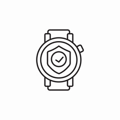 snart watch protection check mark icon sign vector