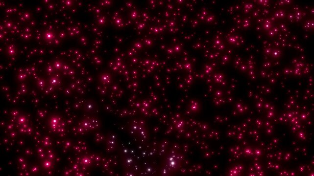 Sparkling glowing stars isolated on green background. 4K Keylight Animation.