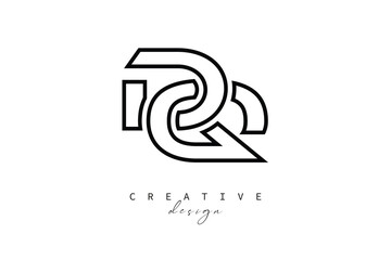 Obraz premium DQ Creative Monogram Logo Design-Stock Creative Branding Design Concept