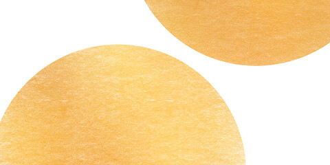 円形の金色に輝く和紙テクスチャの幾何学的な背景フレーム