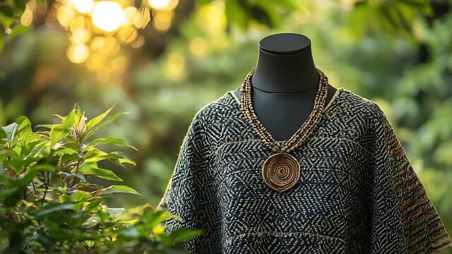 huayruro seed necklace with tunic andes peruvian attire video