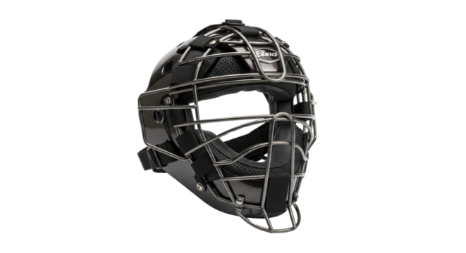 Baseball catcher protective face mask isolated PNG with Transparent Background