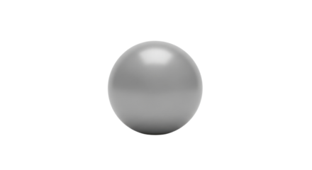 Shiny metallic ball isolated PNG with Transparent Background