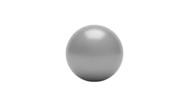 Shiny metallic ball isolated PNG with Transparent Background