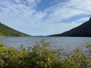 lake and mountains