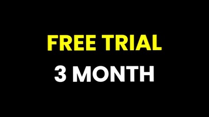 free trial 3 months text effect animation video for new business, restaurant,  sport, travel