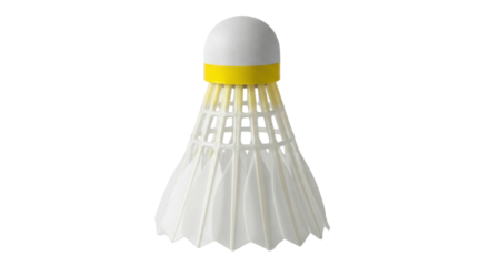White badminton shuttlecock isolated PNG with Transparent Background