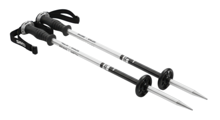 Pair of hiking poles used in outdoor activities isolated PNG with Transparent Background