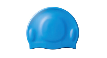 Blue swim cap for swimming or other aquatic activity isolated PNG with Transparent Background