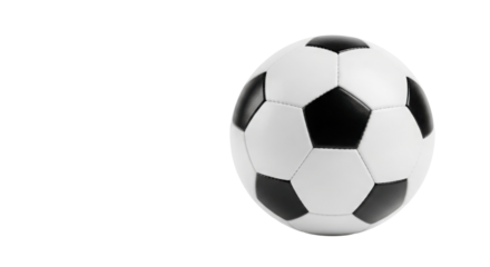 Soccer ball for sports and recreation isolated PNG with Transparent Background