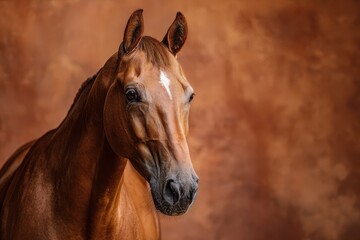 Obraz premium Majestic Chestnut Horse A Portrait of Strength and Grace