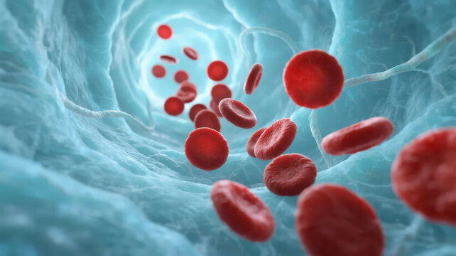 Medical technology red blood cell blood circulation health medicine background - Powered by Adobe