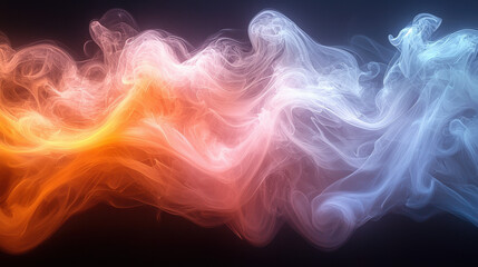 Obraz premium Dynamic flowing smoke colors abstract background digital art vibrant colors artistic perspective visual concept