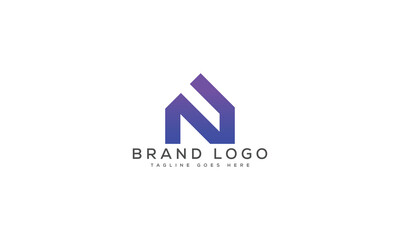 letter N logo design vector template design for brand.