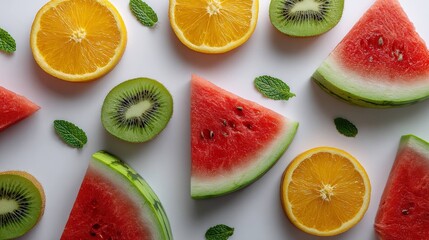 Naklejka premium Assorted fresh fruits