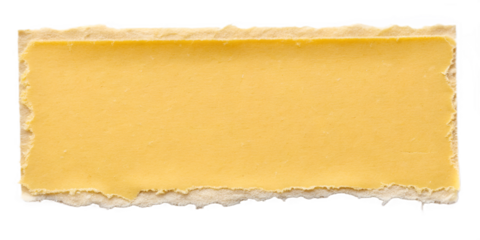 Torn yellow paper with rough edges on black background image