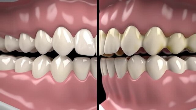 Dental Health: Comparison of Clean & Stained Teeth, Oral Hygiene