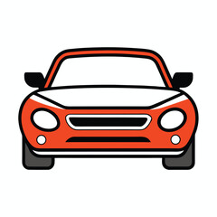 red car isolated on white