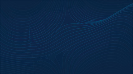 Vector art of abstract dark blue background with wavy lines creating a calming effect