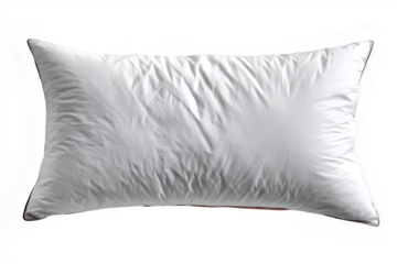 A fluffy white pillow on a black background
