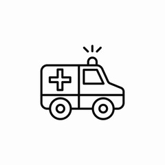 ambulance truck icon sign vector
