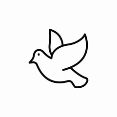 dove bird peace icon sign vector