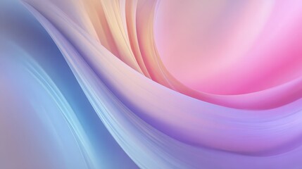 Soft Flowing Abstract Waves in Shades of Pink, Blue, and Purple