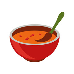 Bowl of Chili Crisp Vector Art