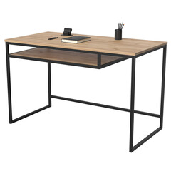 Stylish loft style desk with a sturdy metal frame and wooden top. Perfect for home office, study or creative studio. Modern design and functionality in one.