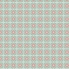 seamless pattern with red flowers