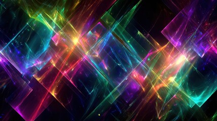Bright colorful patterns fill the space with light and energy. Bold shapes and vibrant colors blend together in a mesmerizing visual display ideal for digital backgrounds or art.