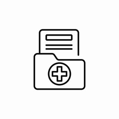 medical documents folder icon sign vector