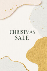 Exciting Christmas sale with elegant design showcasing festive colors and textures for seasonal shopping joy