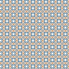 seamless pattern with blue flowers