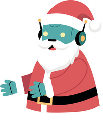 Christmas Robot Santa Claus