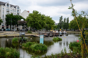 les Jardins à quai, îles végétales flottantes, Quai Ceineray, Nantes, 44, Loire Atlantique, Pays de la Loire, France