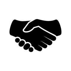 Fototapeta premium Silhouette handshake symbol illustrating partnership, agreement, and success in monochrome image
