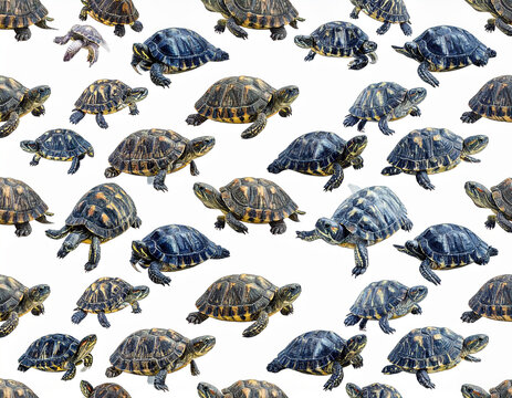 eamless pattern with turtles