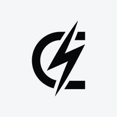 CS Thunder Bold Monogram Logo