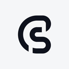 CS Initial Modern Logo