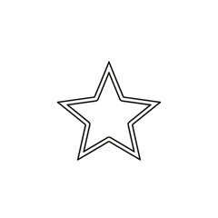 Simple, outlined star graphic, featuring a double-lined design, isolated on white background.