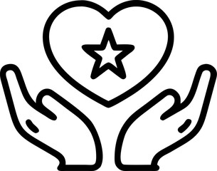 customer loyalty vector icon on white or transparent background. trust or reliable or faith icons items. Stroke icon collections. Editable Stroke icon collection for mobile and web.