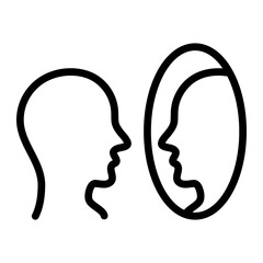 Self Awareness simple line icon