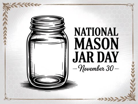 Celebrate national mason jar day november 30th with this vintage illustration