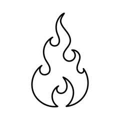 Fire Flame Icon Vector Illustration Design Template. Editable stroke.