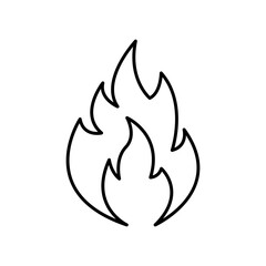 Fire Flame Icon Vector Illustration Design Template. Editable stroke.