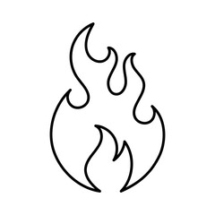 Fire Flame Icon Vector Illustration Design Template. Editable stroke.