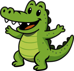 Obraz premium cartoon crocodile cartoon