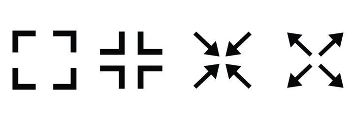 Vector illustration of zoom in and zoom out icons. EPS 10