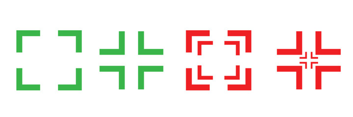 Zoom in and out icon with white background EPS 10